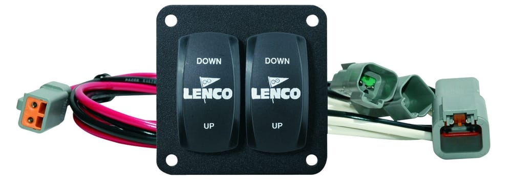 Lenco Double Rocker Switch Kit Single Actuator Systems 12vDC and 24vDC