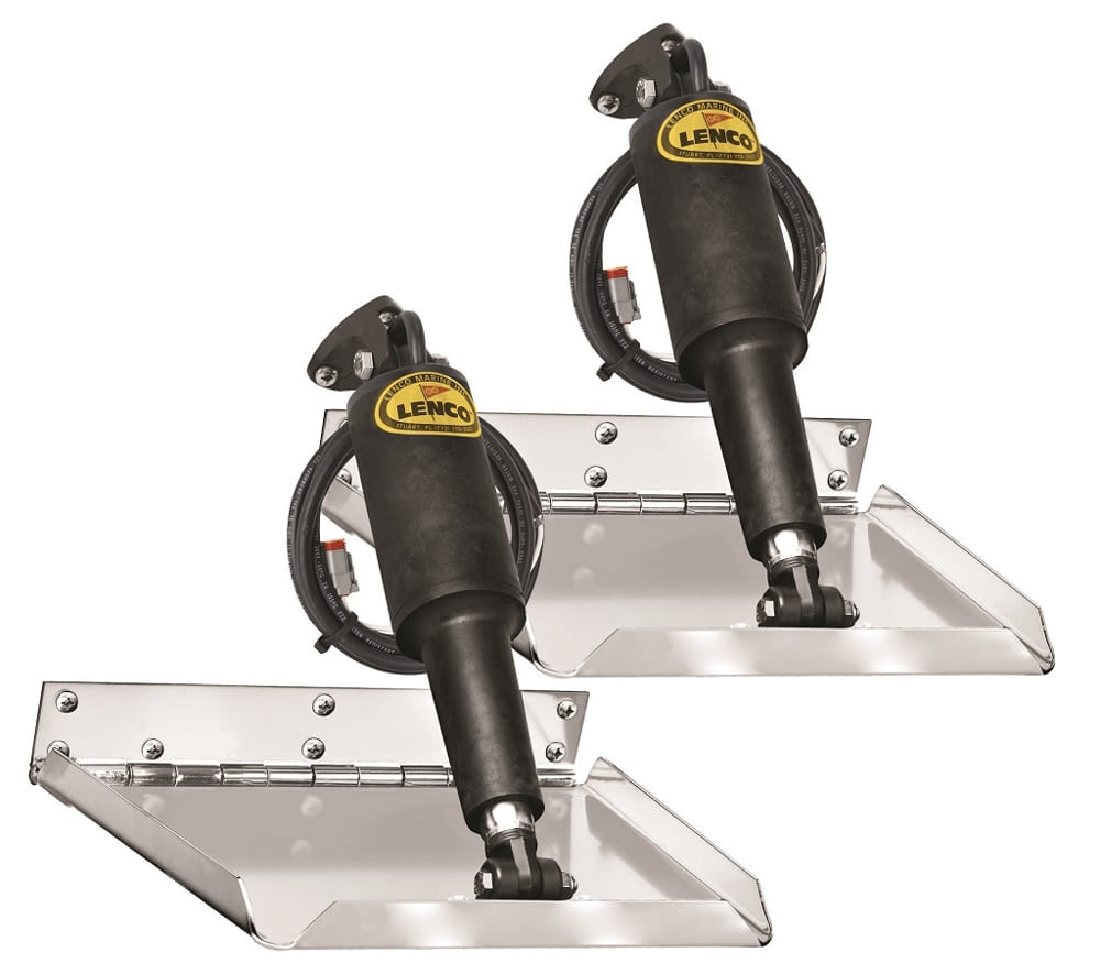 Lenco 12inx9in Performance Trim Tab Kit 12v