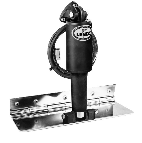 Lenco 4inx12in Limited Space Trim Tab Kit 12v Polished Finish