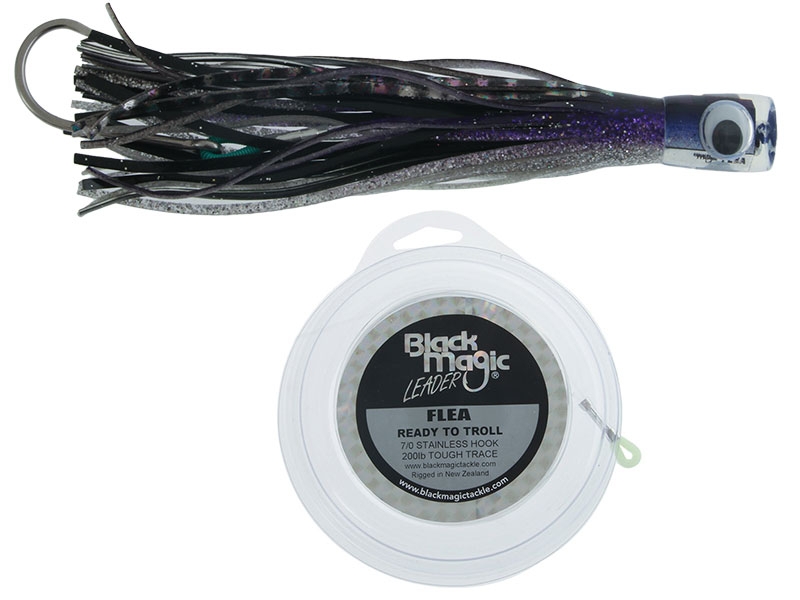 Black Magic Flea XT Tuna Game Lure 200mm - Rigged Burple