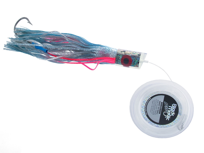 Black Magic Harlequin Lure 340mm Single Rigged Light Blue Silver Pink