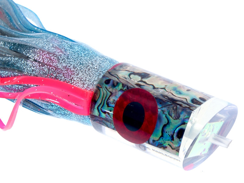 Black Magic Harlequin Lure 340mm Single Rigged Light Blue Silver Pink