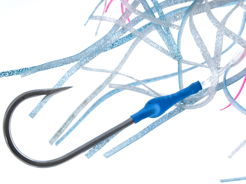 Black Magic Harlequin Lure 340mm Single Rigged Light Blue Silver Pink