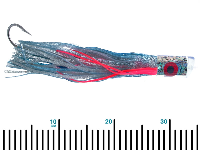 Black Magic Harlequin Lure 340mm Single Rigged Light Blue Silver Pink