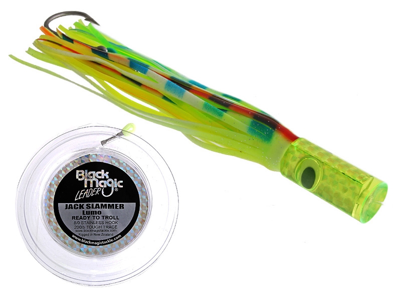 Black Magic Jack Slammer XT Tuna Lure 240mm - Single Rigged Lumo