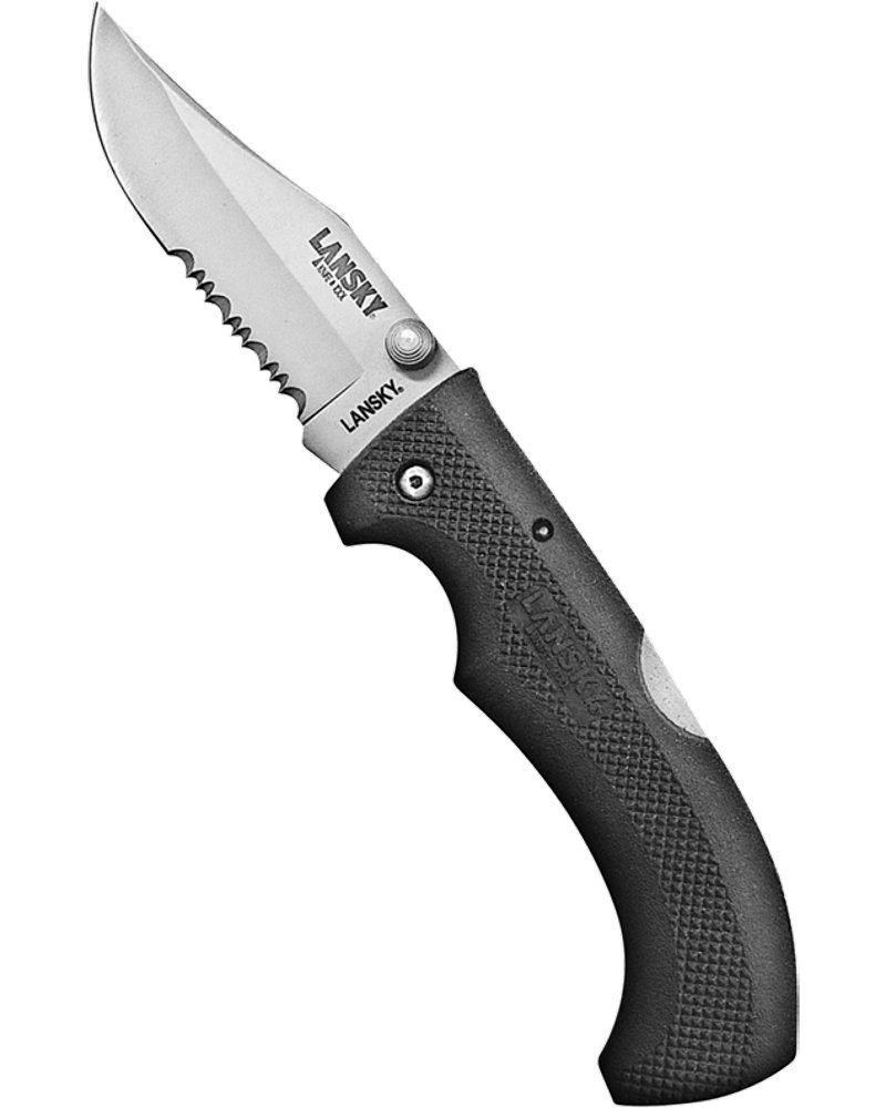 Lansky EasyGrip Pocket Knife with Sheath 10cm