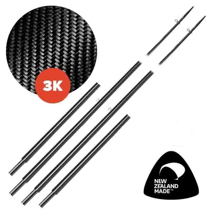 Kilwell PowerPole Stiff 3K SL Carbon Drop-In Outrigger Poles 5.8m 2pc Pair - for LOB Bases
