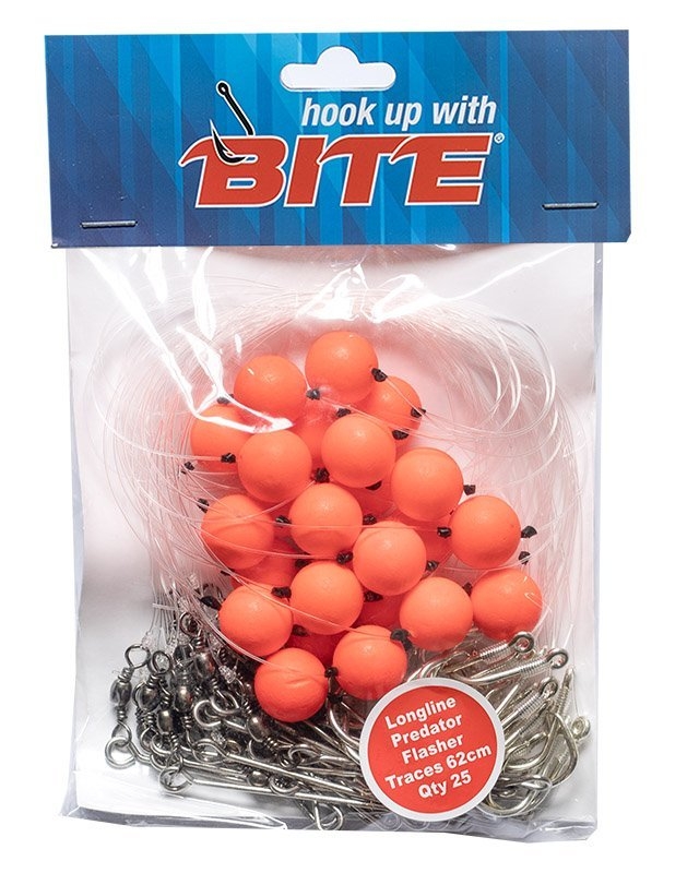Bite Longline Traces Assorted 82cm Qty 25 Seahorse
