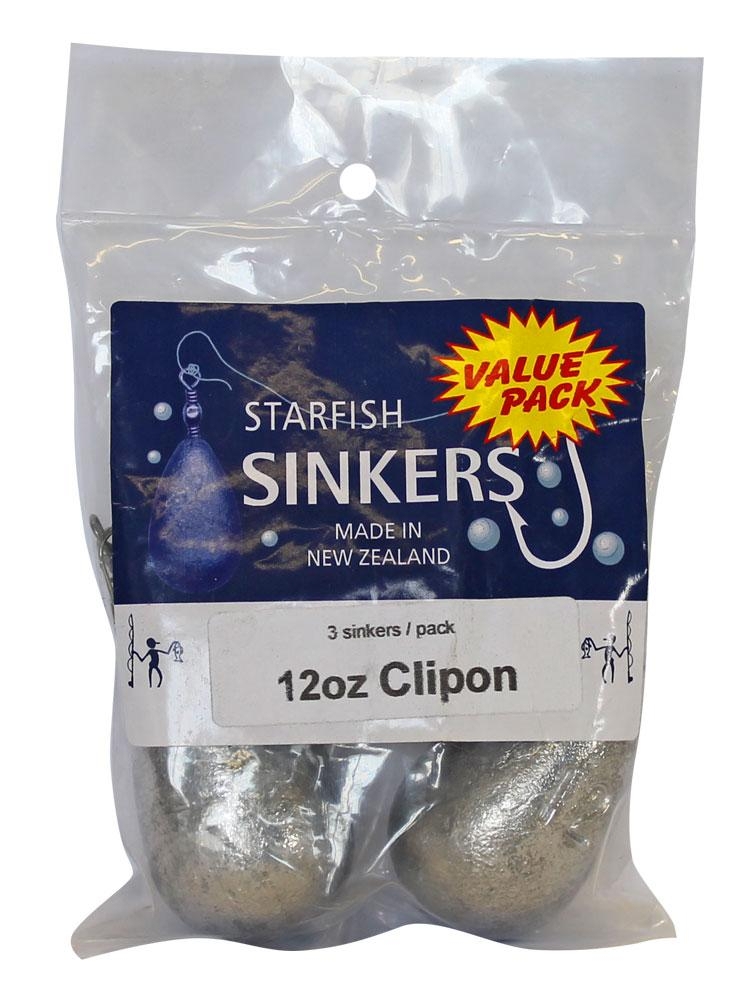 Starfish Clip-On Swivel Sinkers Value Pack 12oz Qty 3