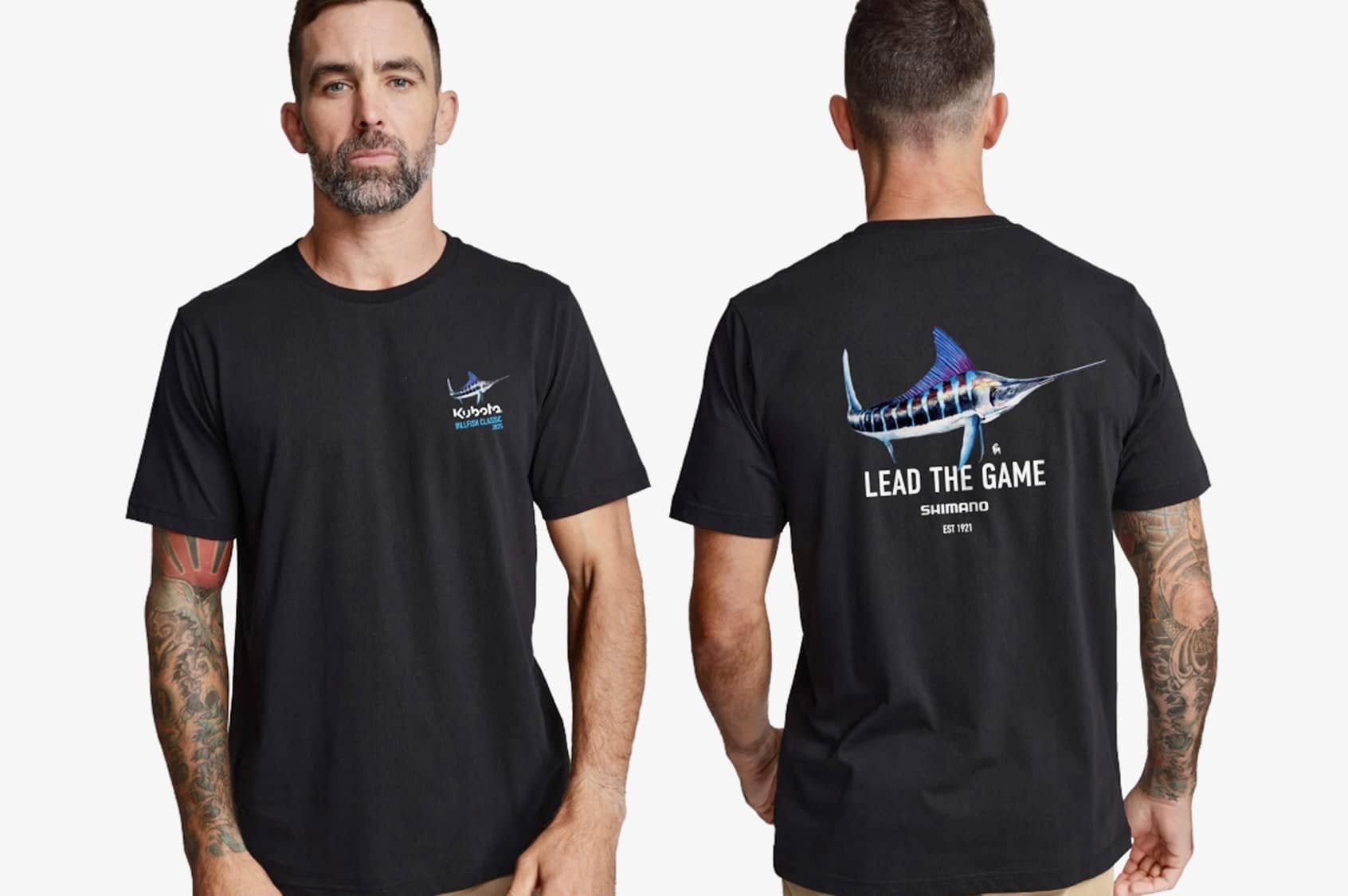 Shimano Kubota Billfish Classic 2025 Lead The Game Mens T-Shirt Black