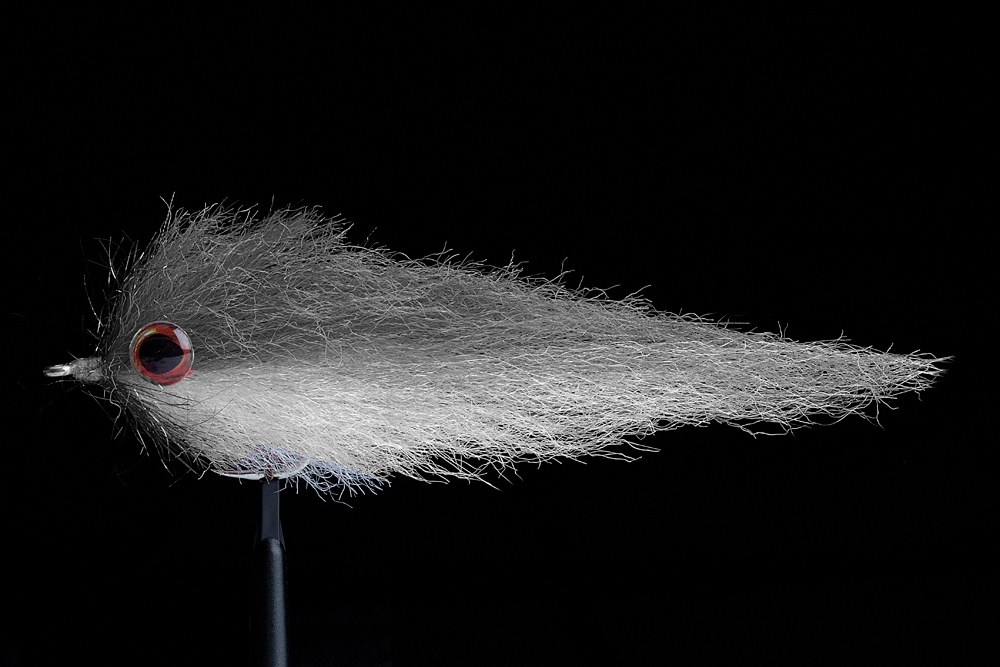 Manic Tackle Project Lucent Minnow Fly Grey/White 2/0 Single