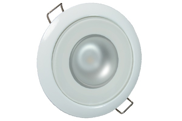Lumitec Mirage Flush Mount White/Red/Blue LED Down Light with White Housing