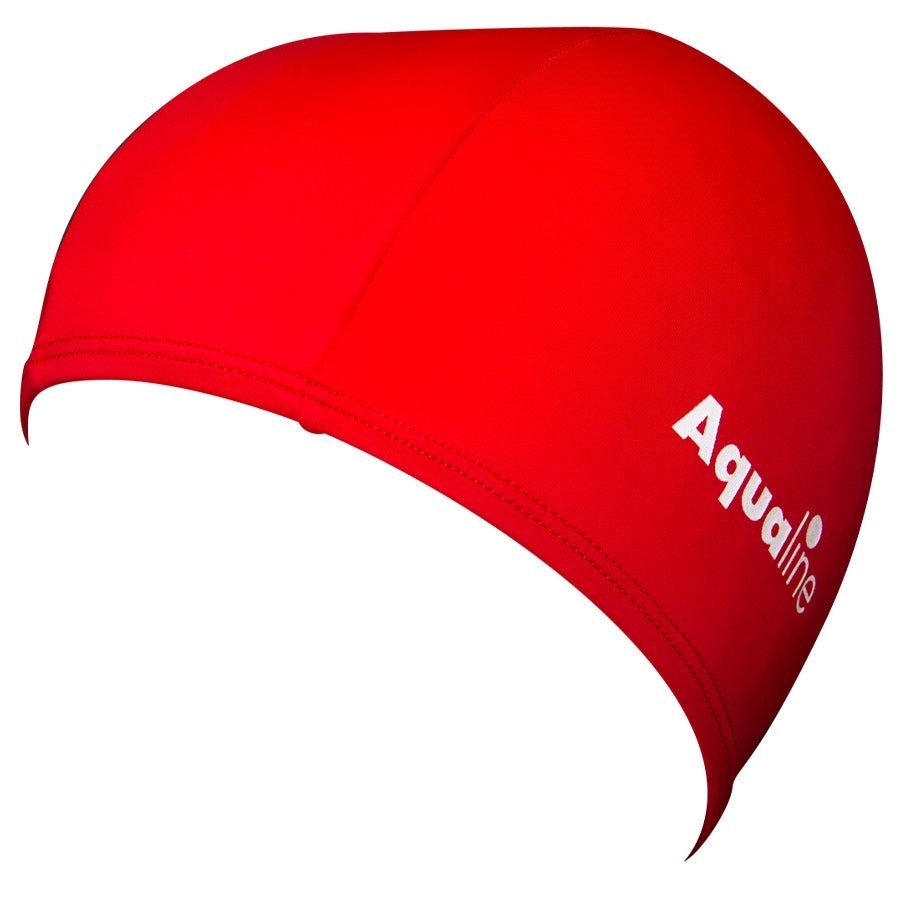 Aqualine Lycra Swim Cap Red
