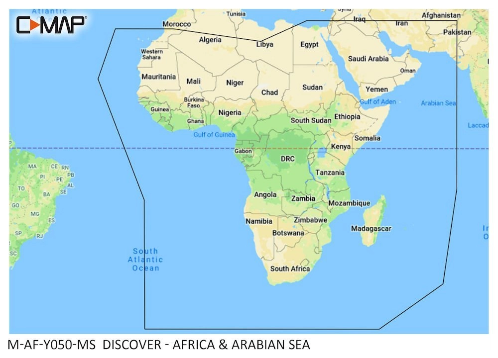 C-MAP DISCOVER M-AF-Y050-MS Chart Card Africa and Arabian Sea C-MAP DISCOVER M-AF-Y050-MS Chart Card Africa and Arabian Sea