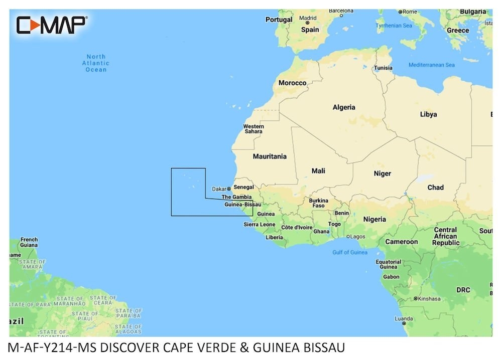 C-Map Discover X Chard Card Capo Verde and Guinea Bissau