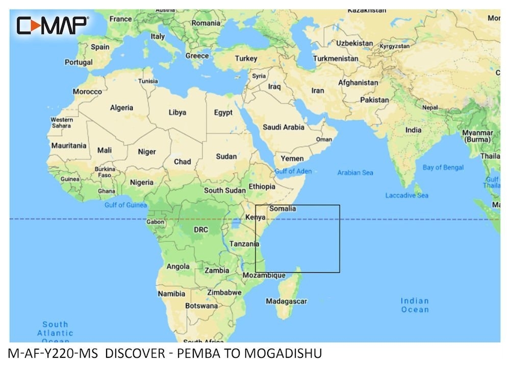 C-Map Discover X Chard Card Pemba to Mogadishu