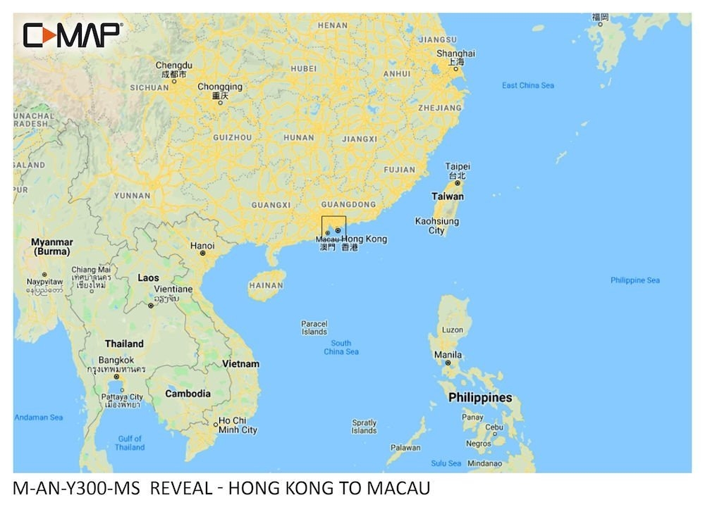 C-Map Discover Chart Card Hong Kong to Macau