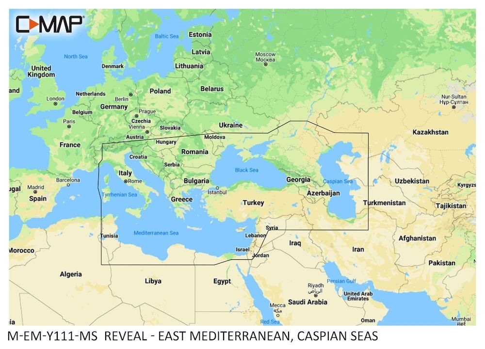 C-Map REVEAL Chart Card East Mediter and Black Caspian Seas