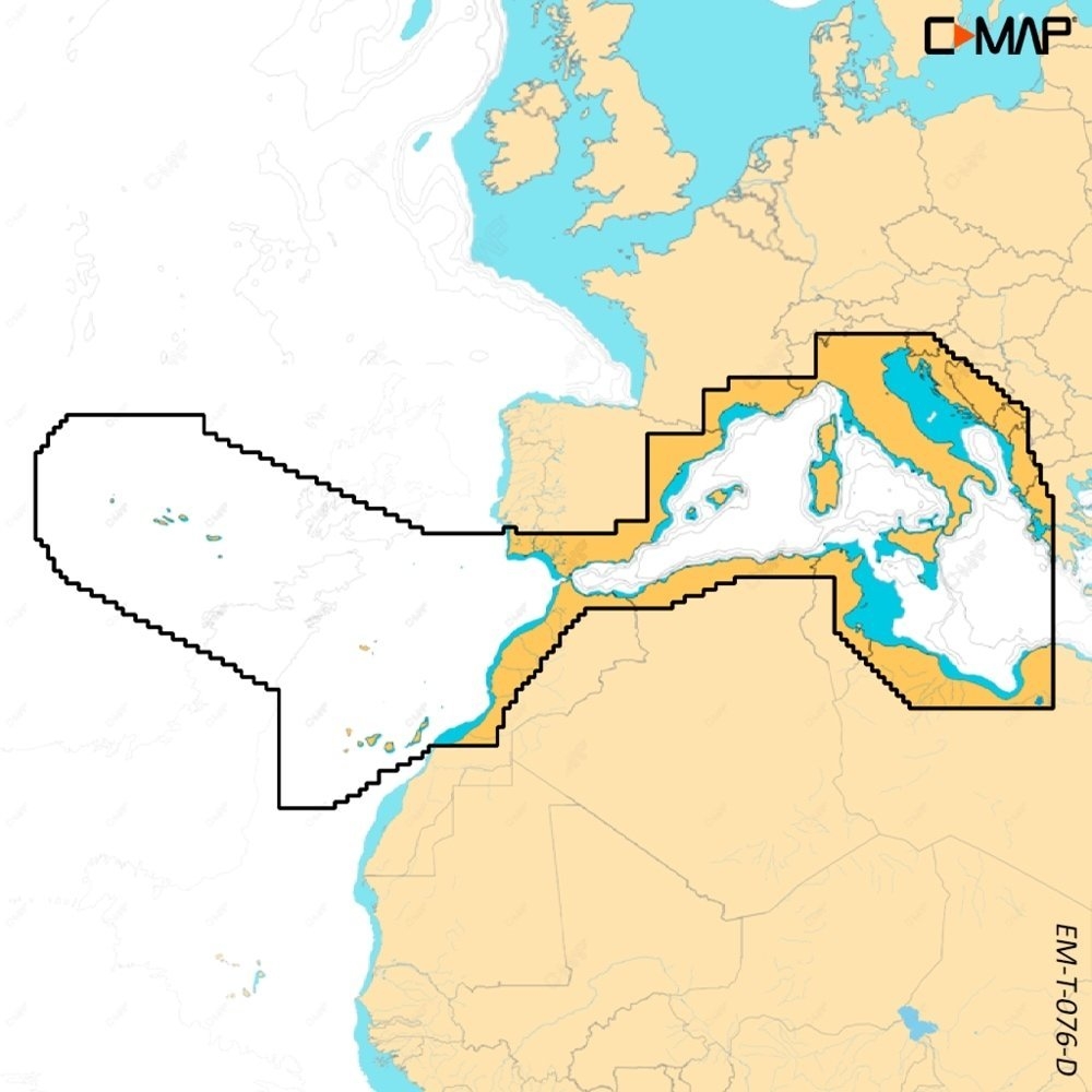 C-Map Discover X Chart Card West Mediterranean