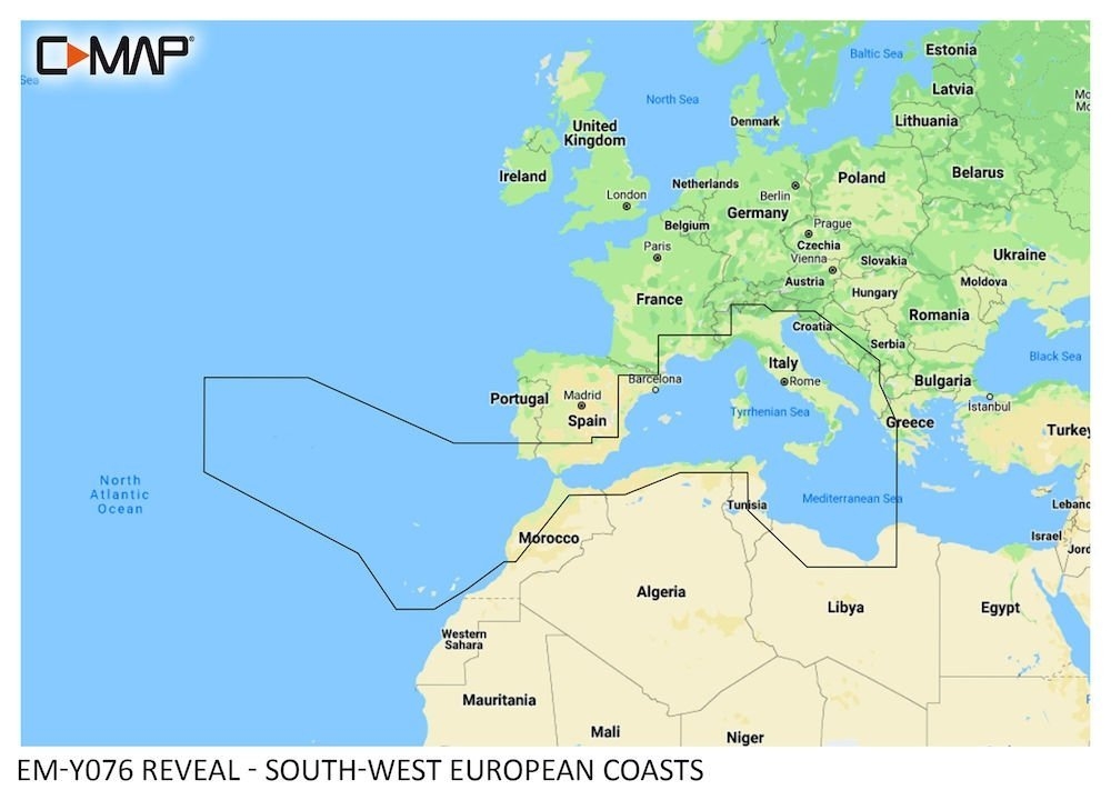 C-Map REVEAL South-West European Coasts