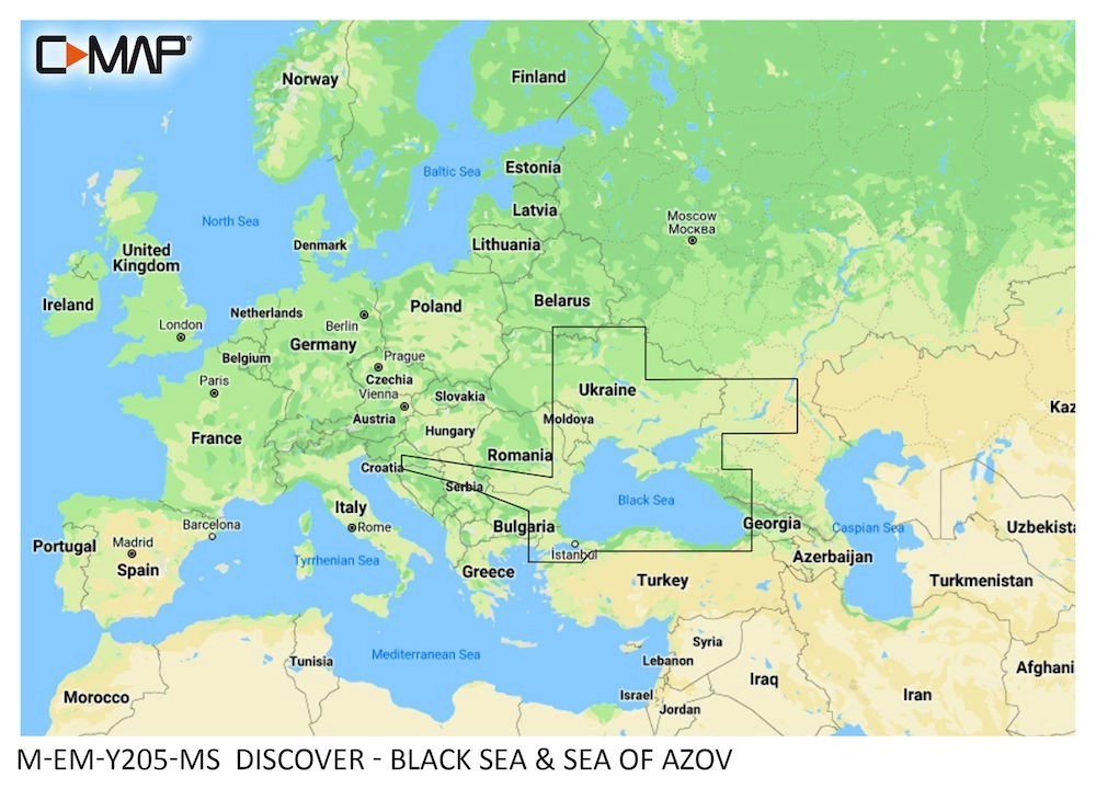 C-MAP DISCOVER M-EM-Y205-MS Chart Card Black Sea and Sea of Azov C-MAP DISCOVER M-EM-Y205-MS Chart Card Black Sea and Sea of Azov