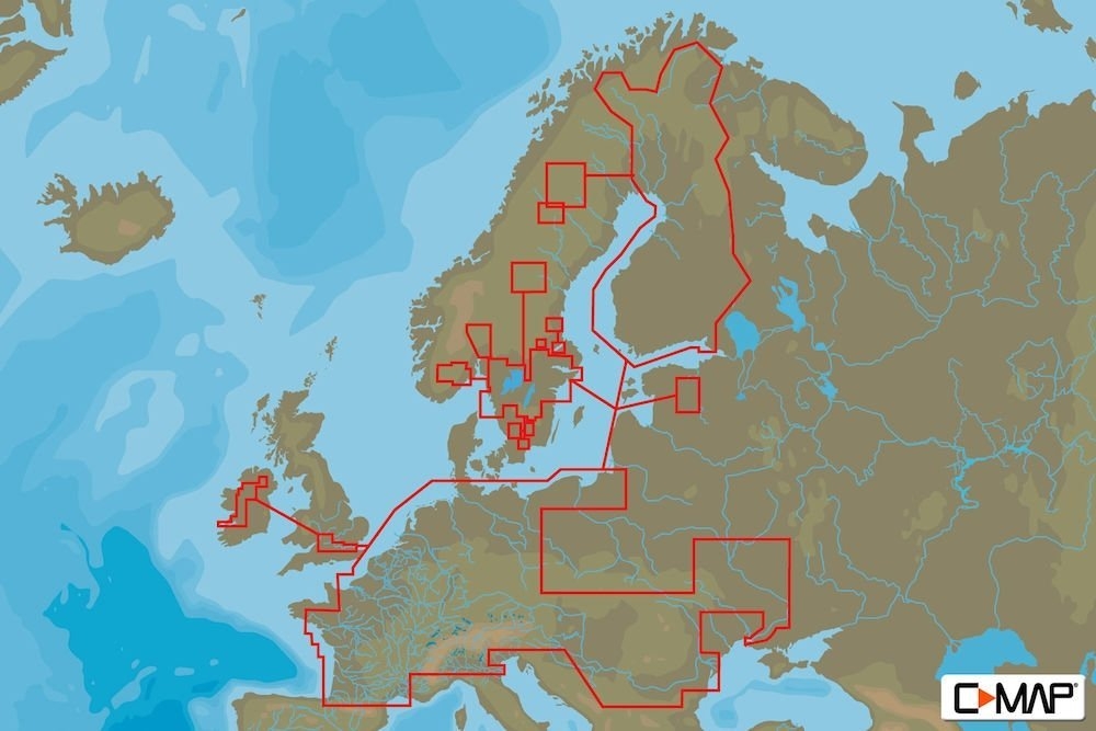 C-Map MAX MegaWide Chart Card European Inland Waters
