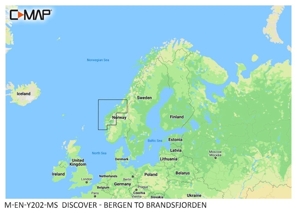 C-Map Discover Chart Card Bergen to Brandsfjorden