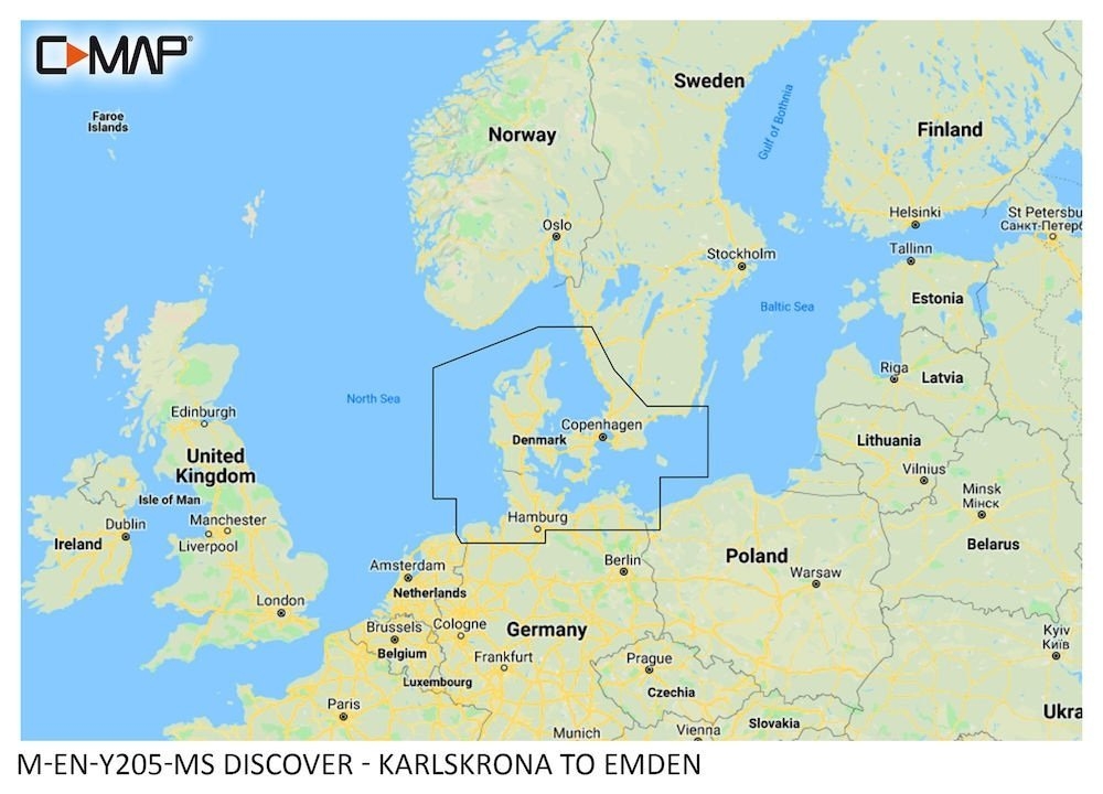 C-Map Discover Chart Card Karlskrona to Emden