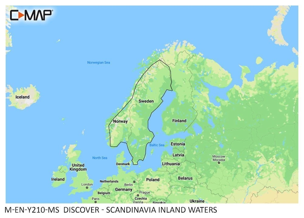 C-Map Discover Chart Card Scandinavia Inland Waters