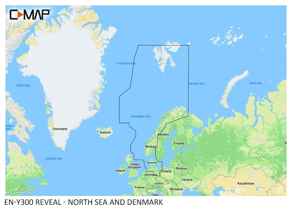 C-Map REVEAL Chart Card North Sea And Denmark