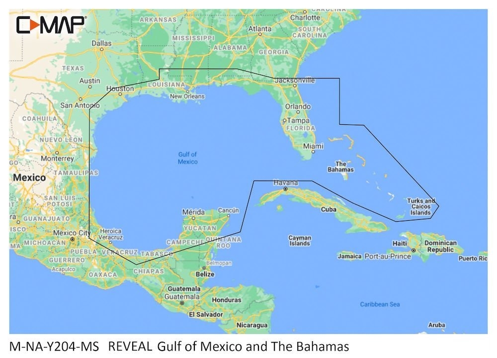 C-Map REVEAL Chart Card Gulf Of Mexico and The Bahamas