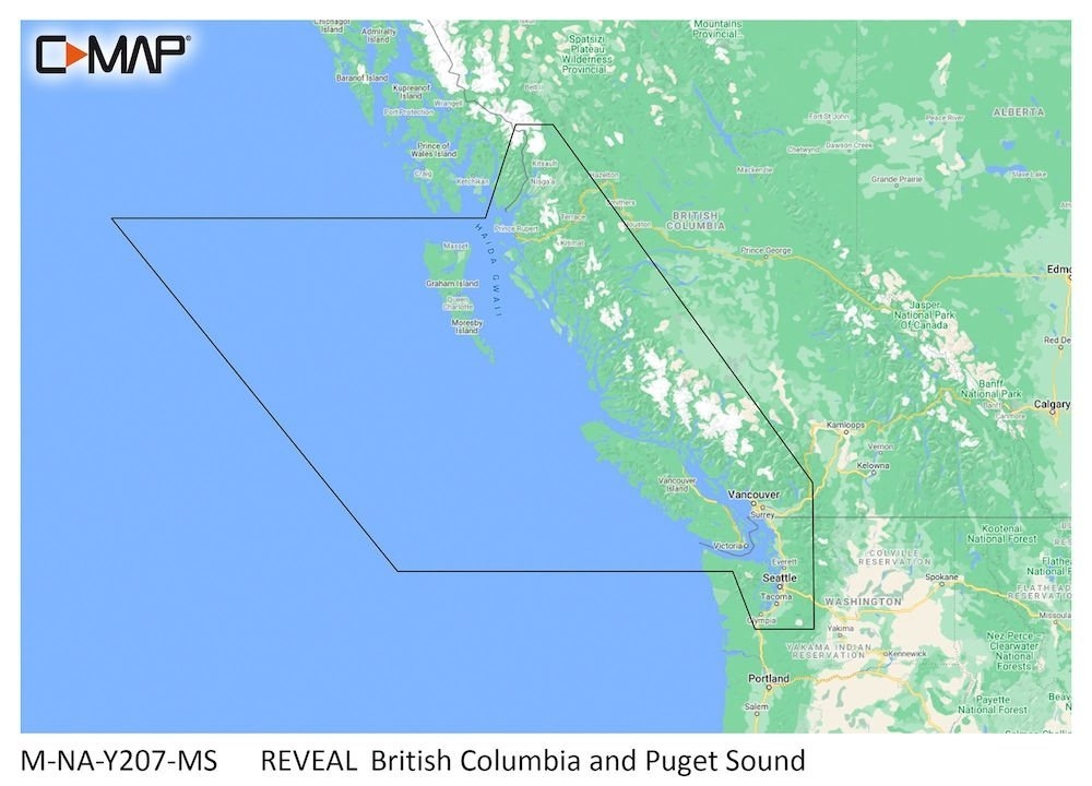 C-Map REVEAL Chart Card British Columbia and Puget Sound