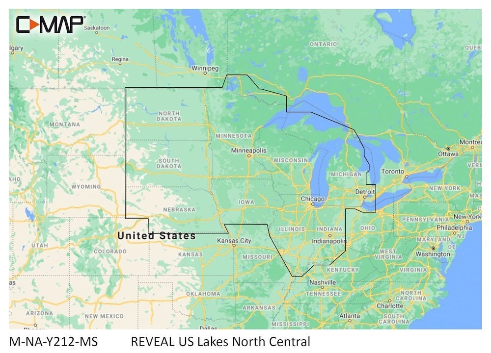 C-Map REVEAL Chart Card US Lakes - North Central