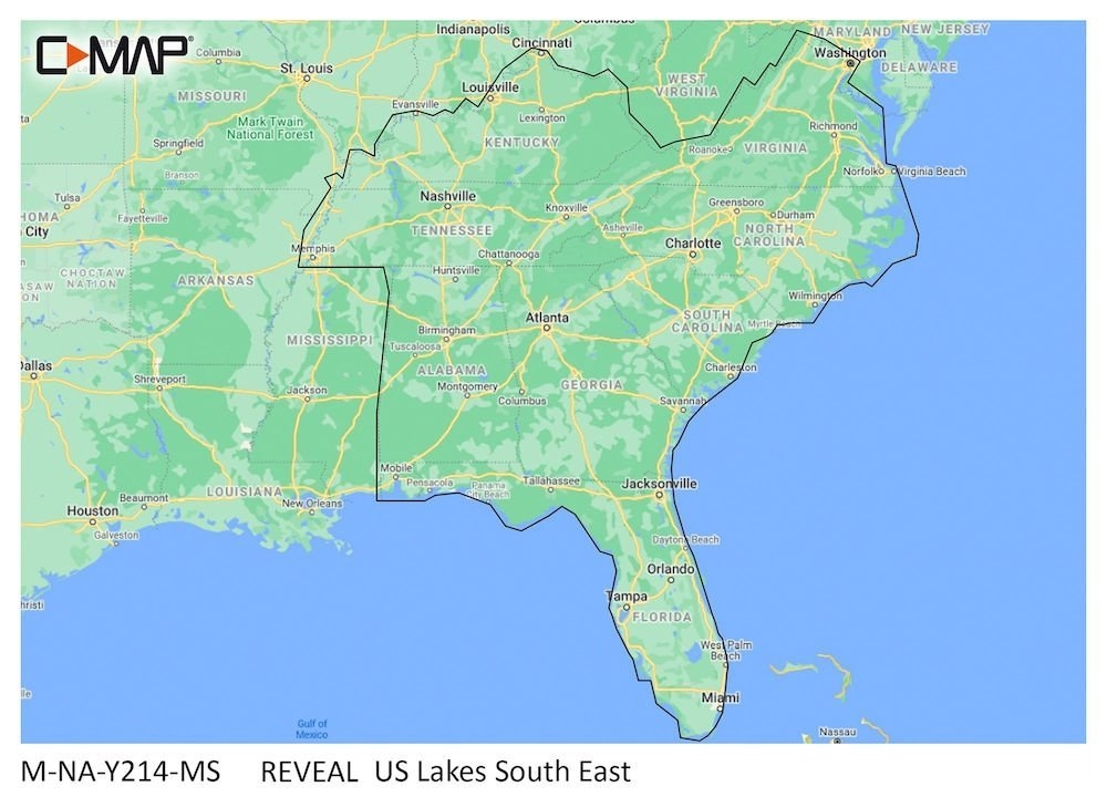 C-Map REVEAL Chart Card US Lakes - South East