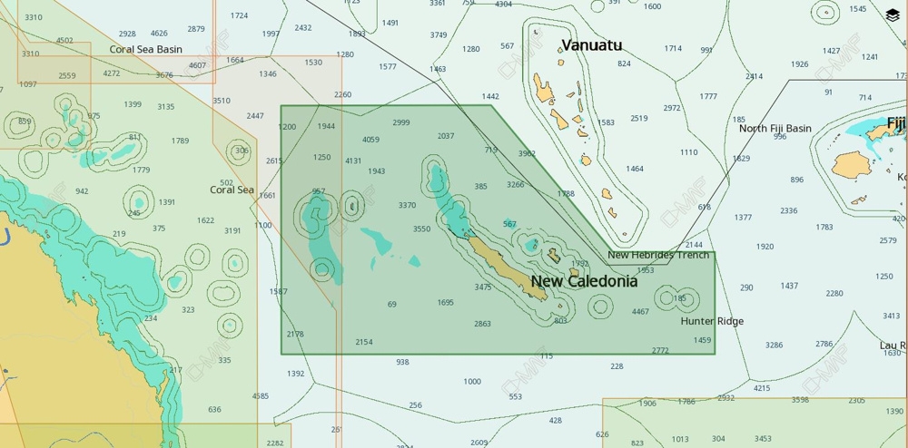 C-MAP MAX-N+ PC-Y210 Chart New Caledonia