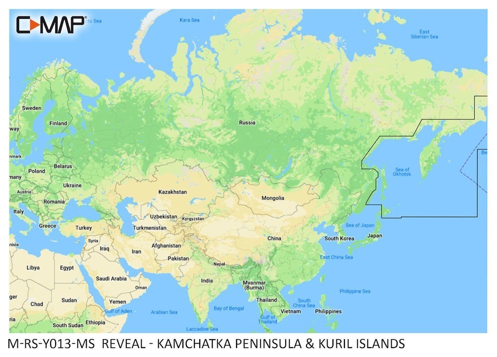 C-MAP REVEAL M-RS-Y013-MS Chart Card Kamchatka Peninsula and Kuril Islands