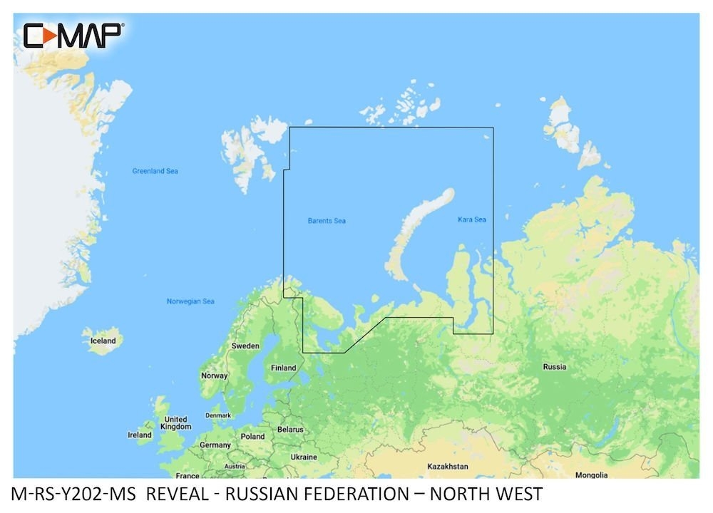 C-Map REVEAL Chart Card Russian Federation Chart Card North West