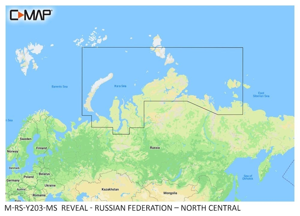 C-Map REVEAL Chart Card Russian Federation Chart Card North Central