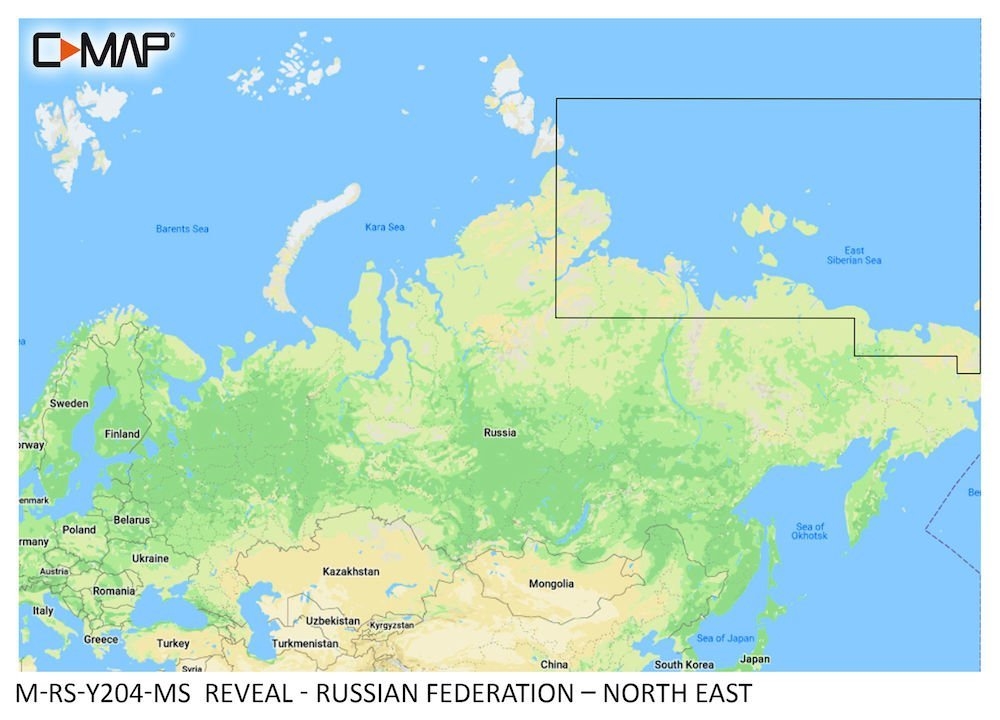 C-MAP REVEAL M-RS-Y204-MS Chart Card Russian Federation - North East
