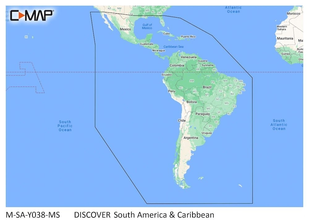 C-Map Discover Chart Card South America and Caribbean