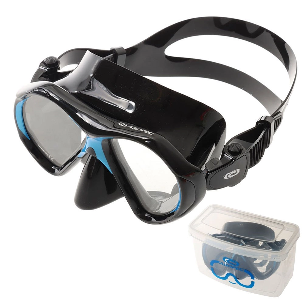 Aropec Mantis Liquid Silicone Dive Mask Black Blue Aropec Mantis Liquid Silicone Dive Mask Black Blue