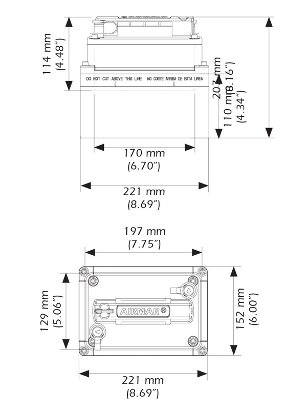 Airmar XSONIC M260 In-Hull Transducer 1kW 50/200kHz