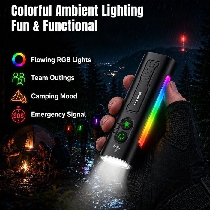 SKYFIRE 2024S Flashlight Torch IP54 542 Lumens with UV / Laser Pointer