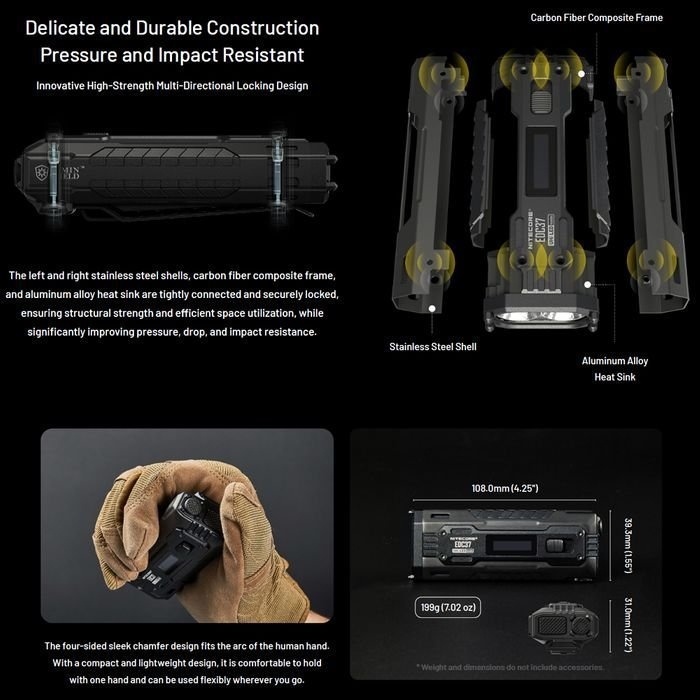 NITECORE EDC37 EDC Flashlight 8000 Lumen