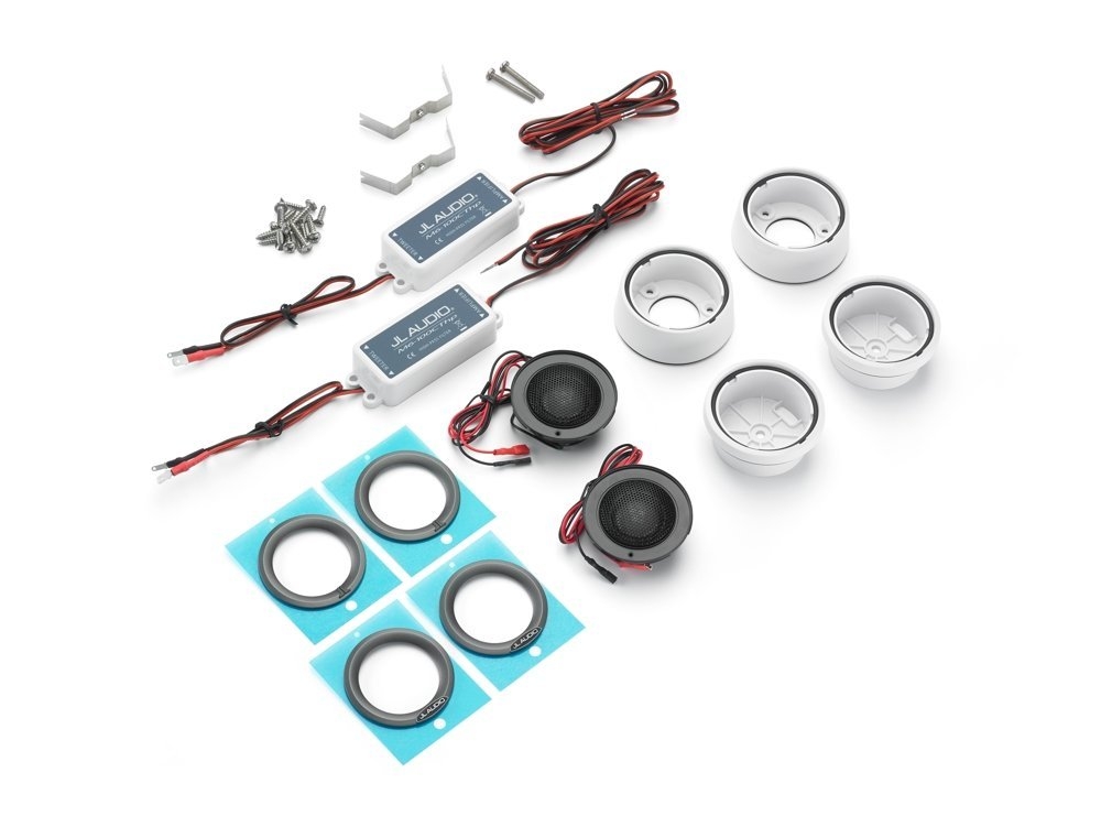 JL Audio M6 Marine Component Tweeter 1in with White Mounting Cups and Grey Trim Ring