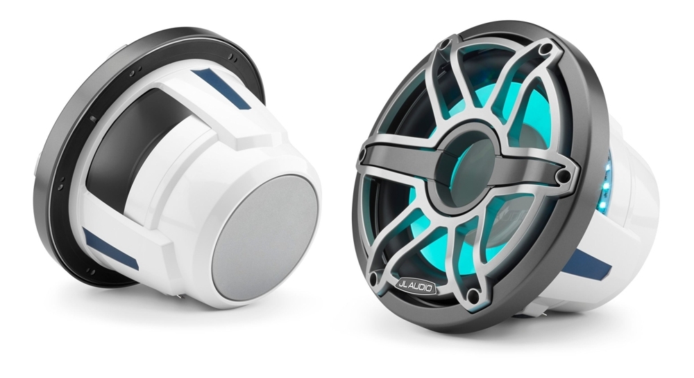 JL Audio M6 Marine Subwoofer Driver with LED 250mm 250W Titanium Sport Grille