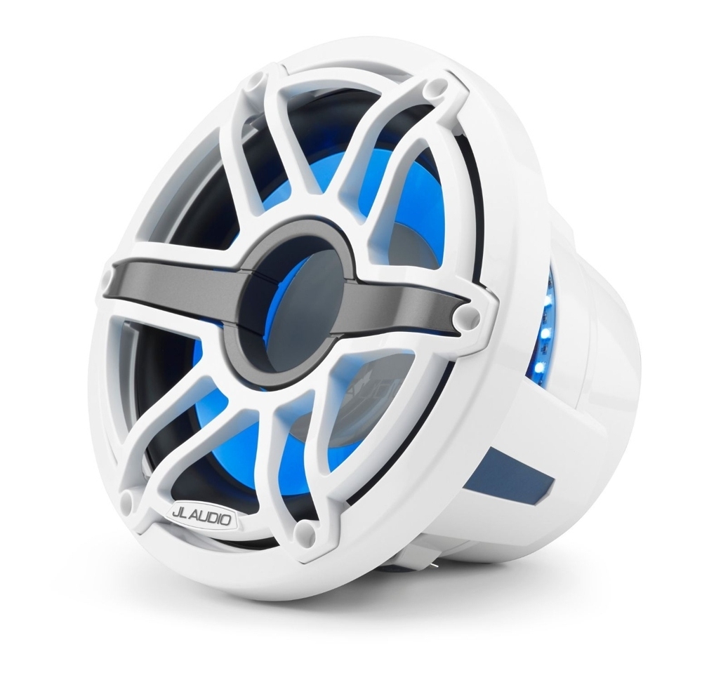 JL Audio M6 Marine Subwoofer Driver with LED 250mm 250W Gloss White Sport Grille