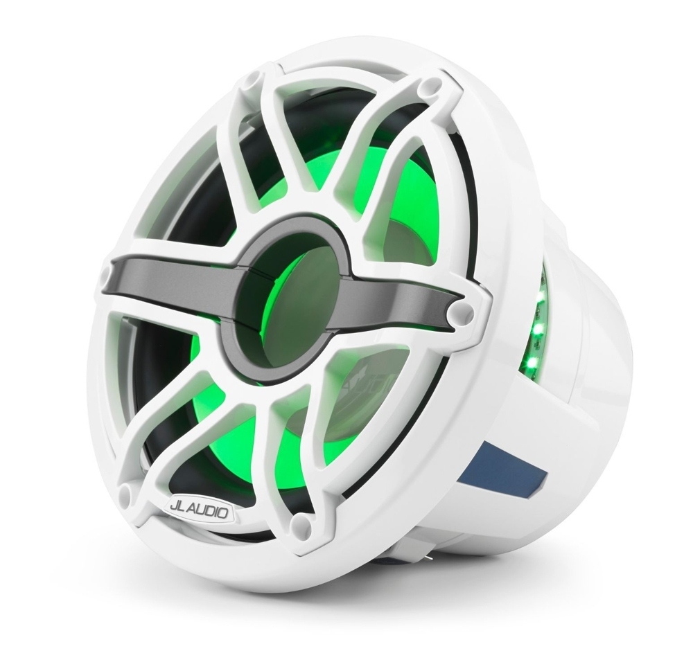 JL Audio M6 Marine Subwoofer Driver with LED 250mm 250W Gloss White Sport Grille