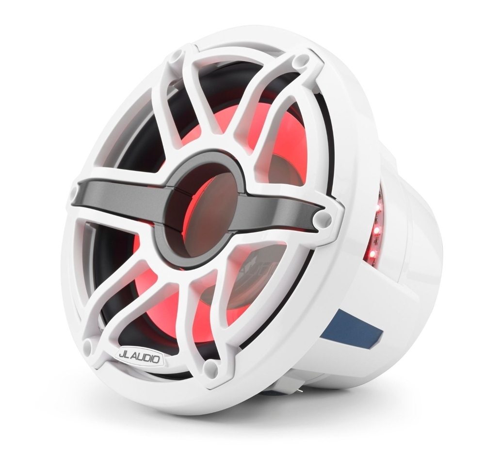 JL Audio M6 Marine Subwoofer Driver with LED 250mm 250W Gloss White Sport Grille