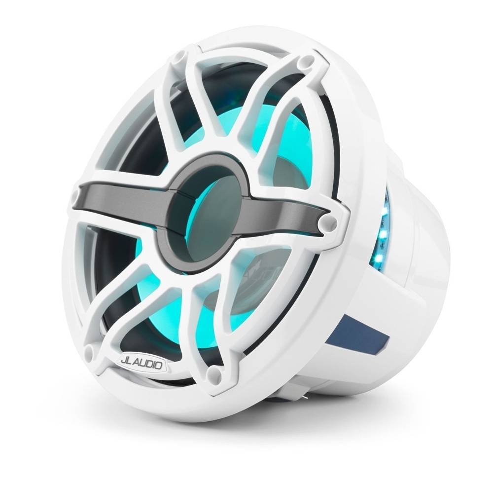 JL Audio M6 Marine Subwoofer Driver with LED 250mm 250W Gloss White Sport Grille